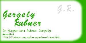 gergely rubner business card